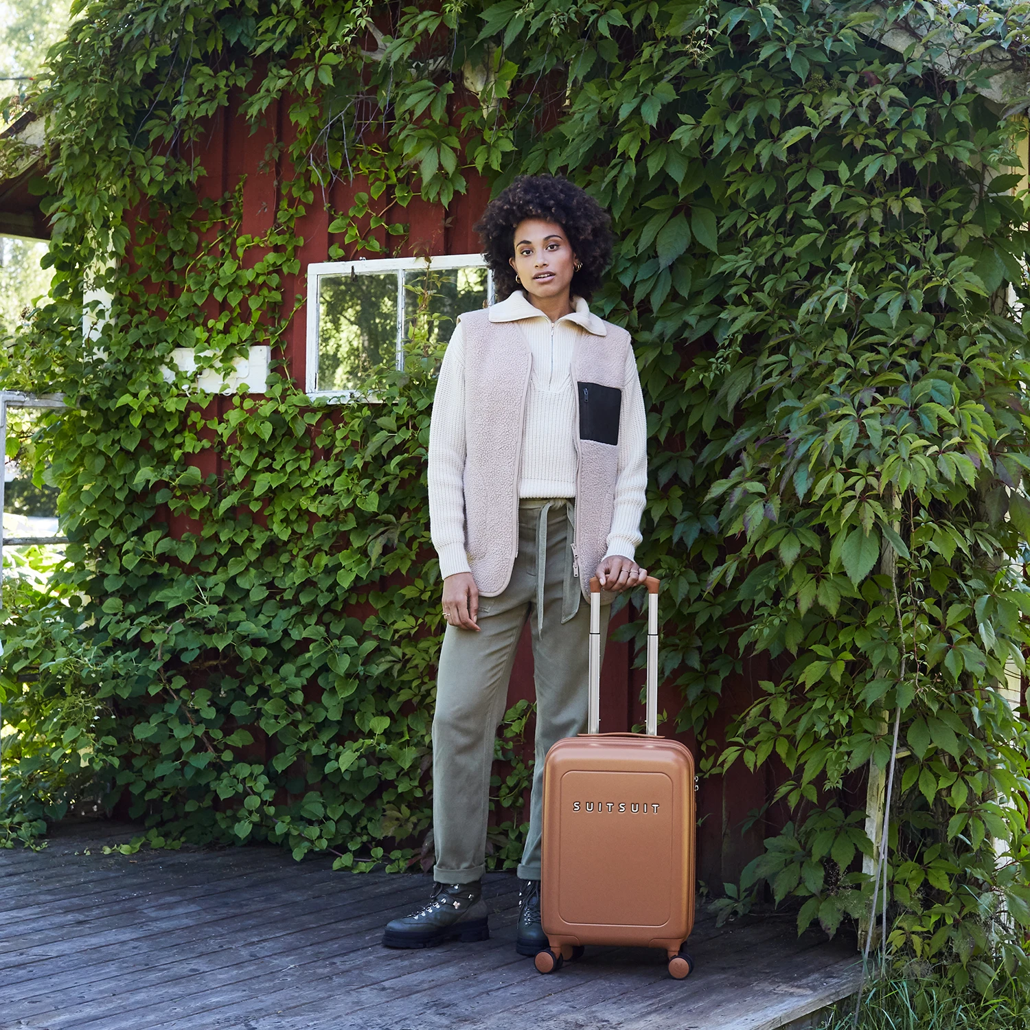 Natura - Maroon Oak - Handbagage (55 Cm) 4 Natura - Maroon Oak - Handbagage (55 Cm) - Afbeelding 2